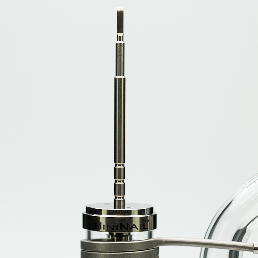 Silver Cyclone Carb Cap and Dabber XL 30mm for E Nail MiniNail