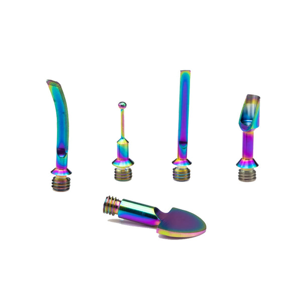 Mini Nail Enail Rainbow Carb Cab Dabber Tip Pack 