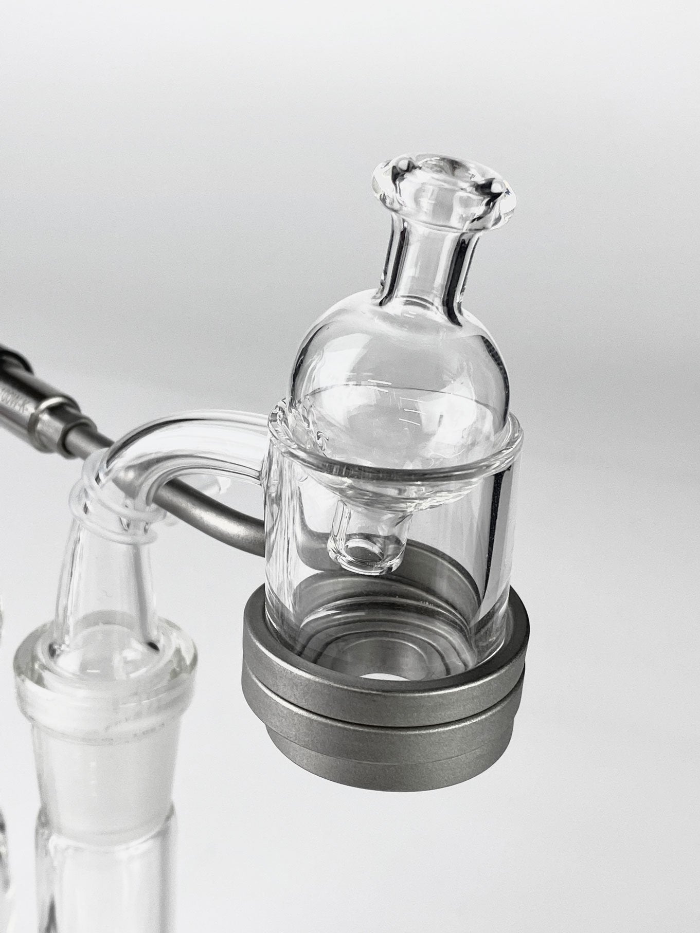 MiniNail Glass Bubble Cap Top View in Banger