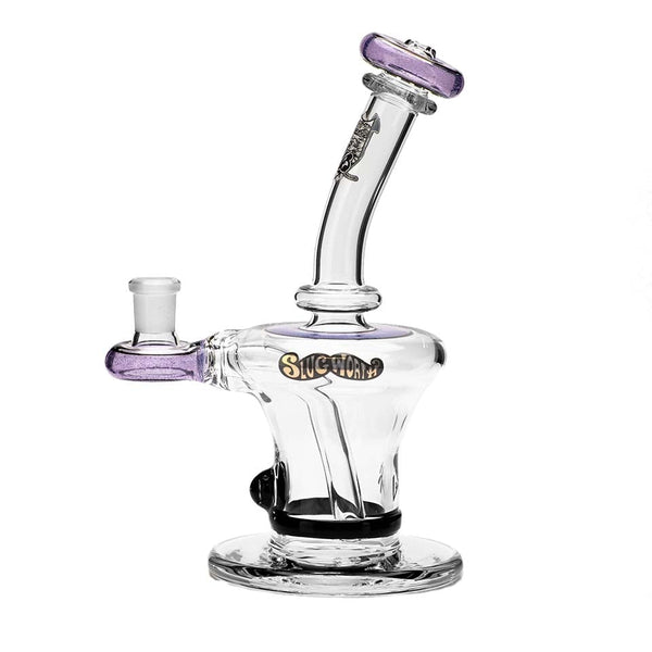 Top Hat eNail Dab Rig Purple Slyme Mini Nail and Slugworth Glass Side View