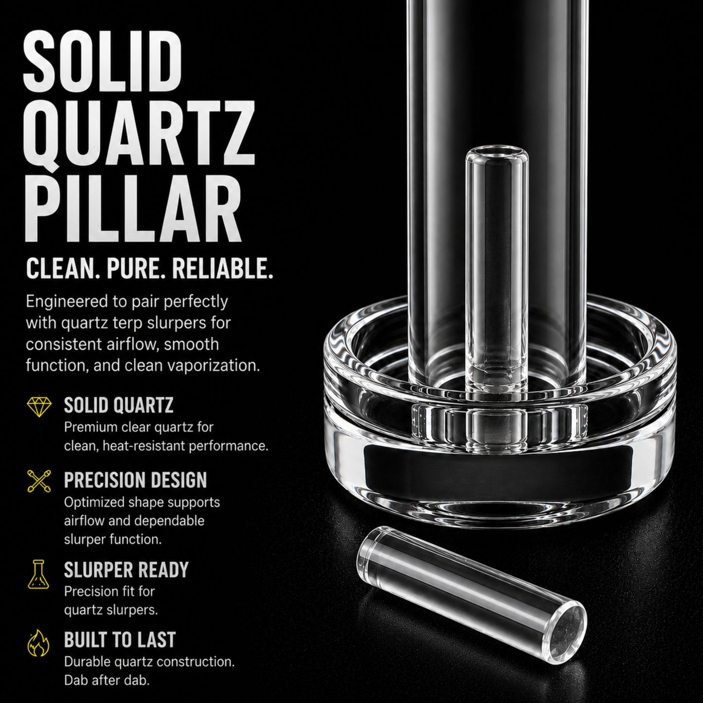 Solid Quartz Pillar