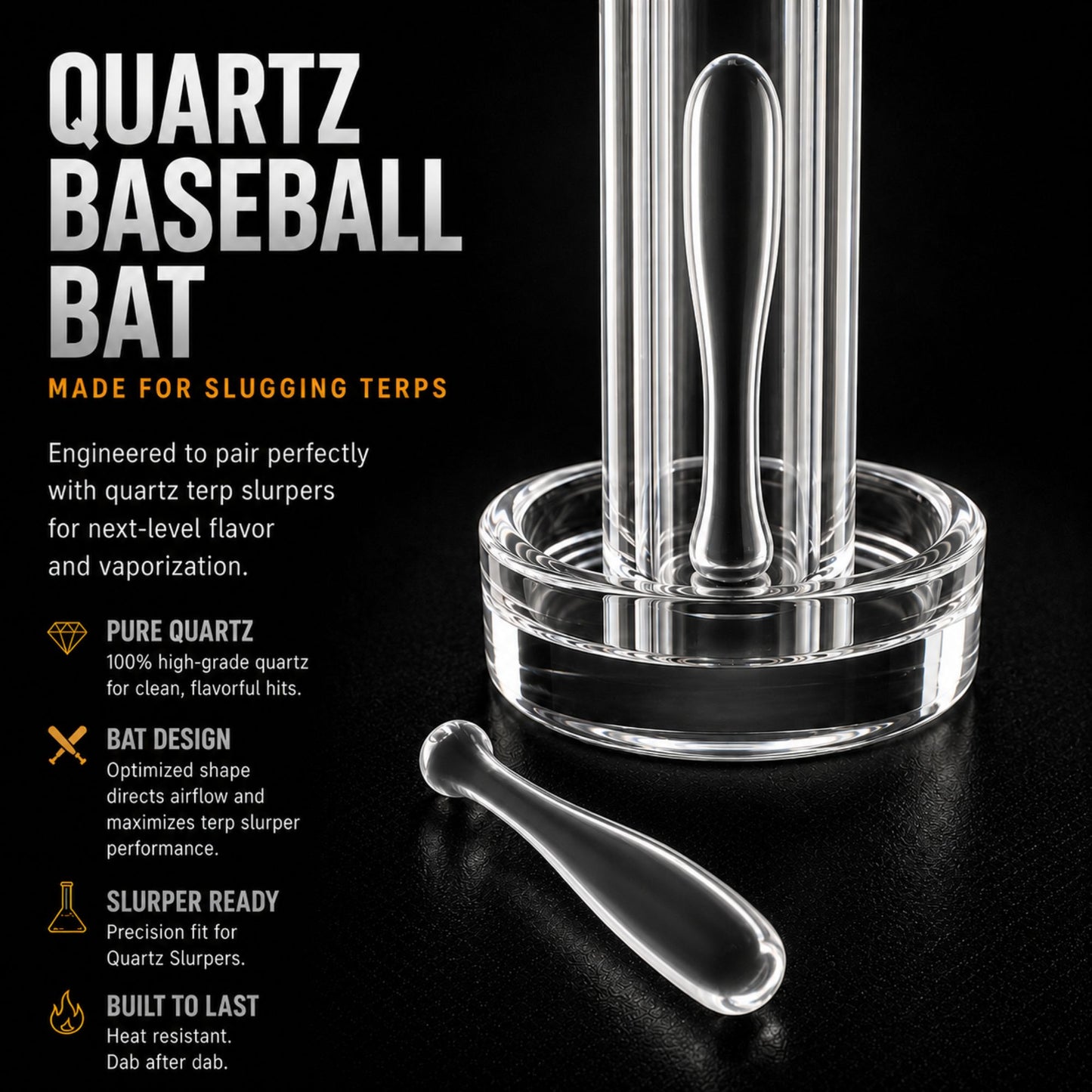 Quartz Baseball Bat Pillar