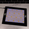 backlit slab pad on blue