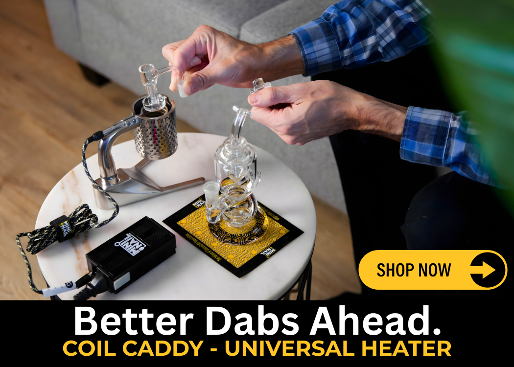 MiniNail Coil Caddy wireless enail heating a quartz banger
