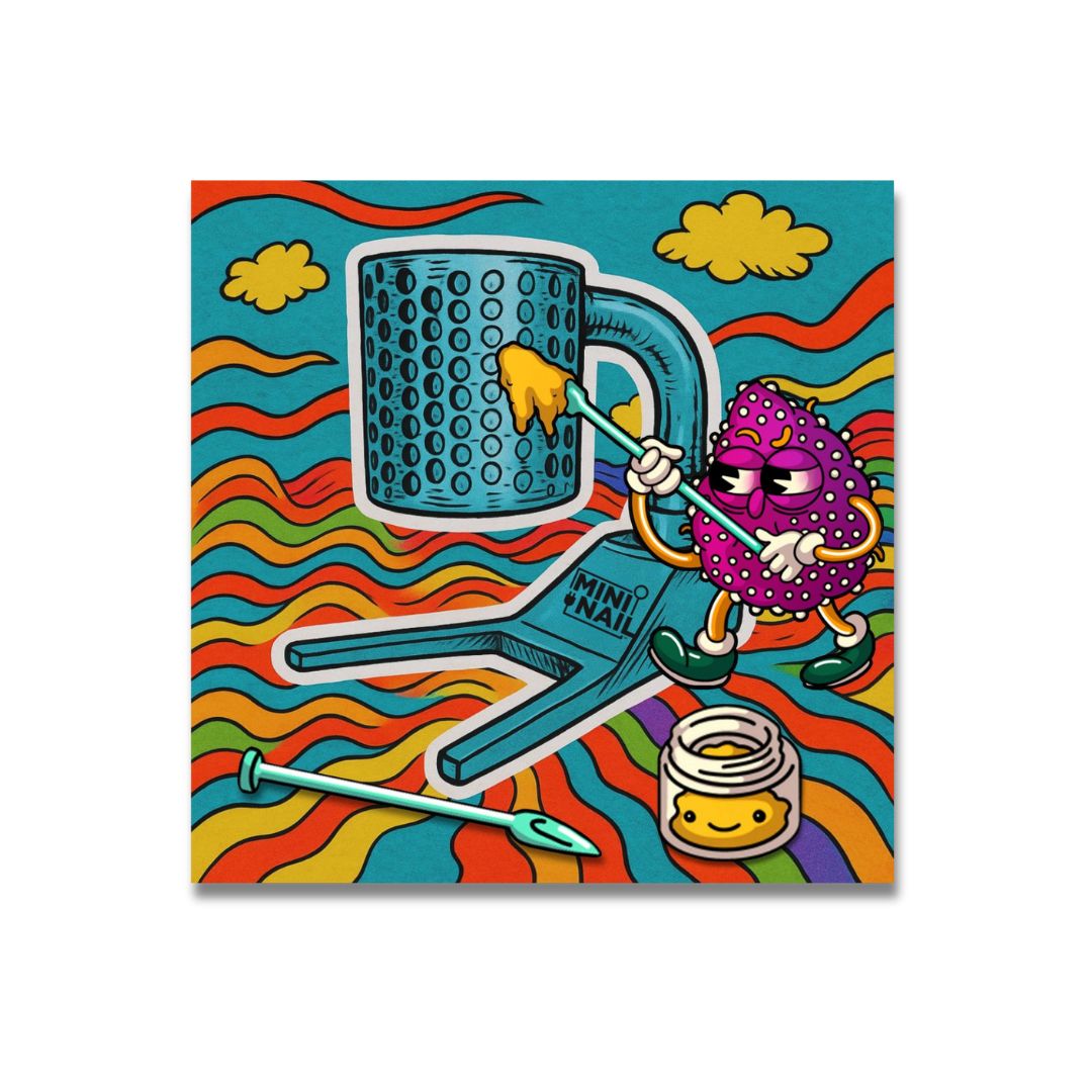 Coil Caddy Glob Sticker MiniNail