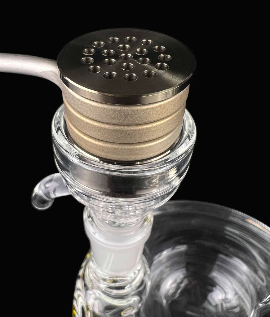 Flower Wand Vaporizer on Glass Flower Bowl