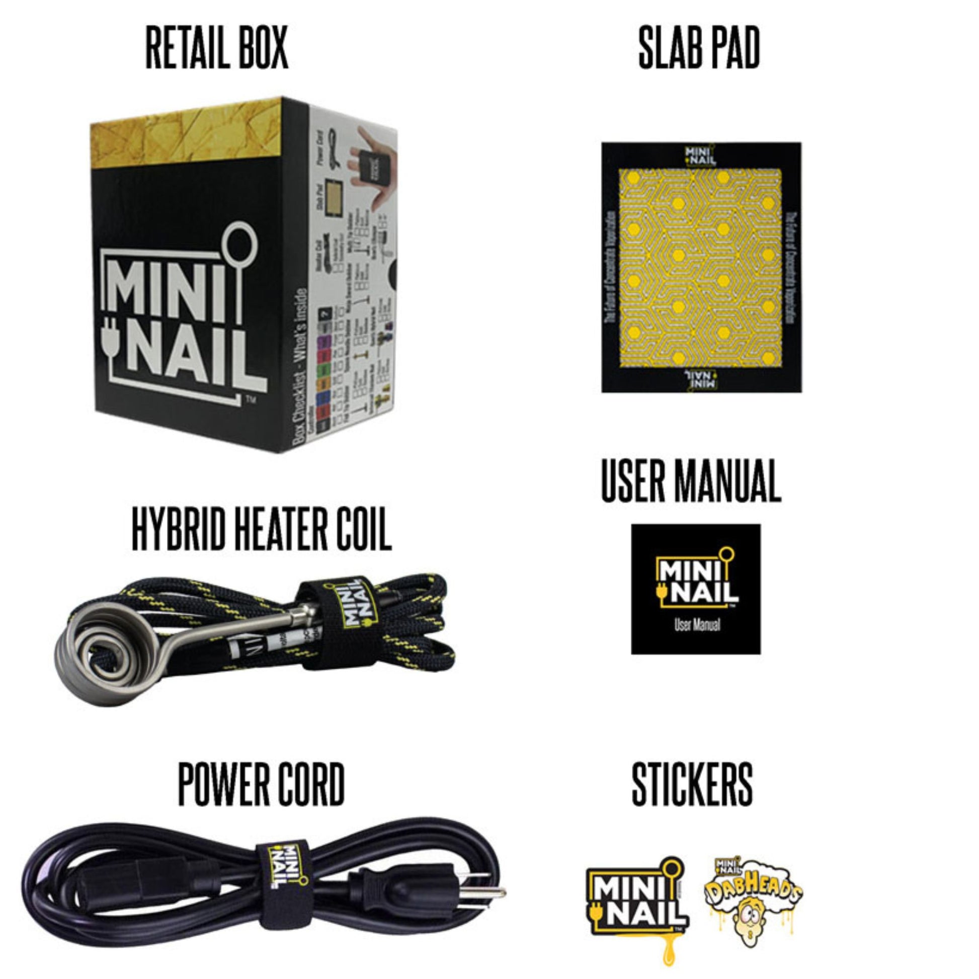 MiniNail and Heater Coil contents