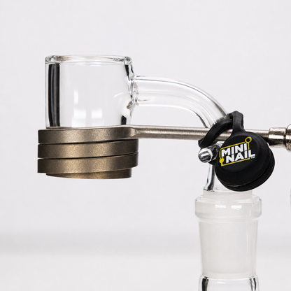 Quartz Banger 25mm Bucket, Heater Coil, and Magnetic Tie - On glass joint - MiniNail