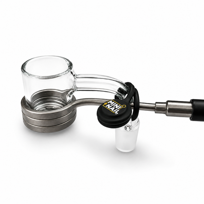 25mm Quartz Banger and Coil -Top Down Angle - MiniNail