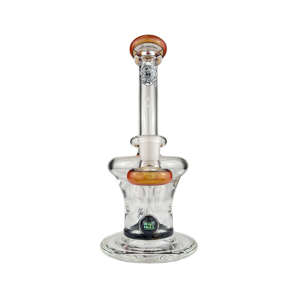Glass Top Hat Rig (Orange Opal) | MiniNail