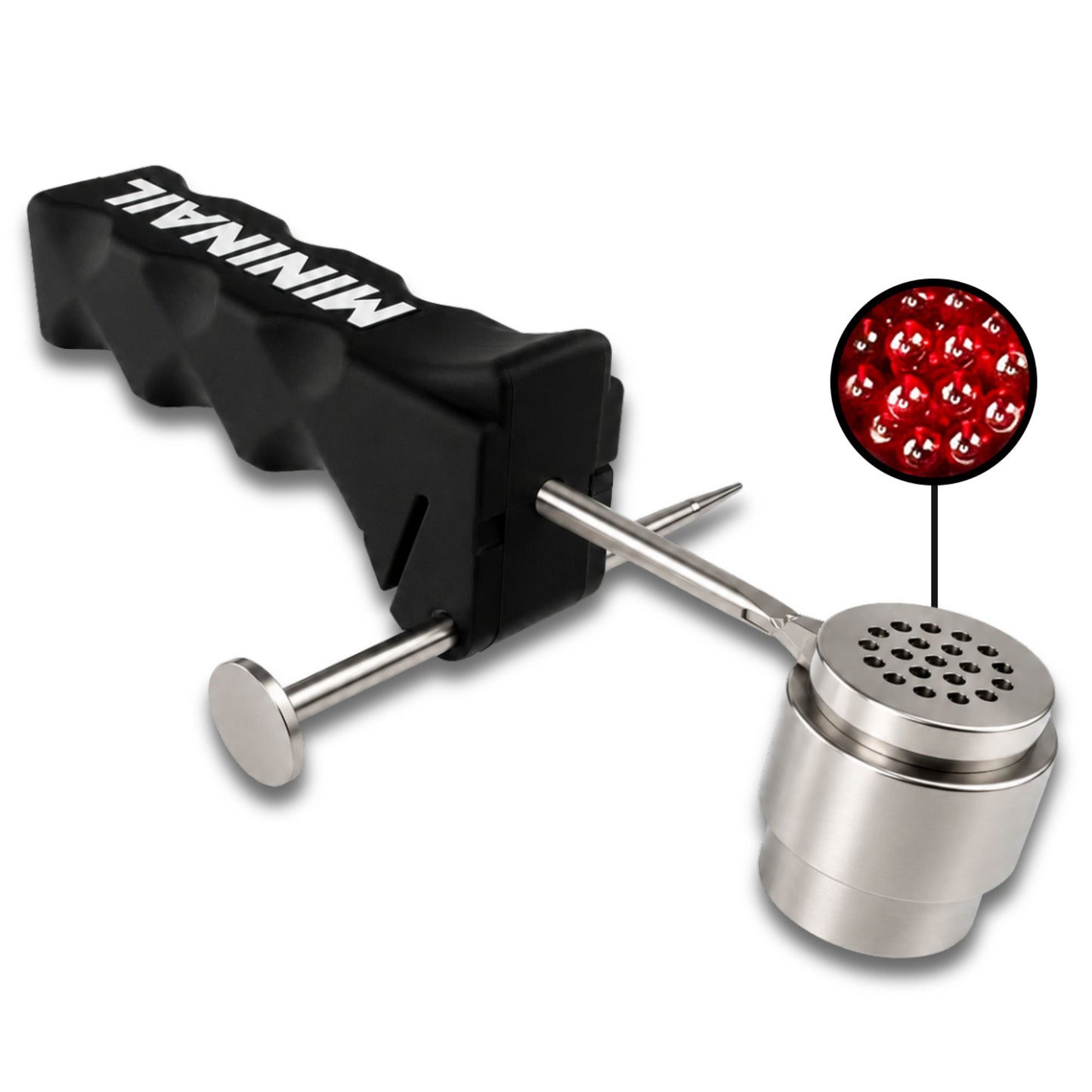 MiniNail Wireless Flower Wand Ball Vape with ruby pearl engine