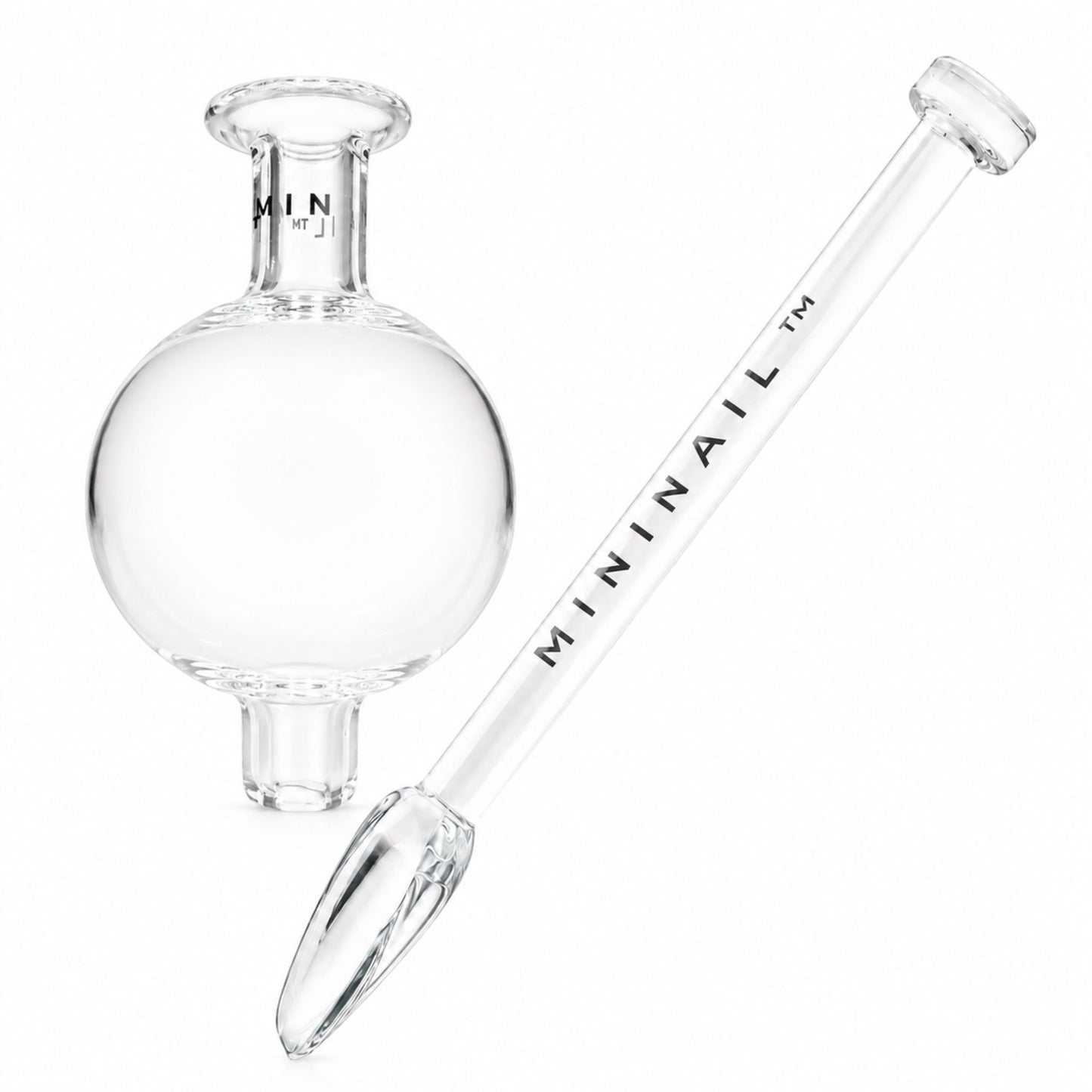 XL Glass Bubble Cap and Glass Shovel Dabber - MiniNail