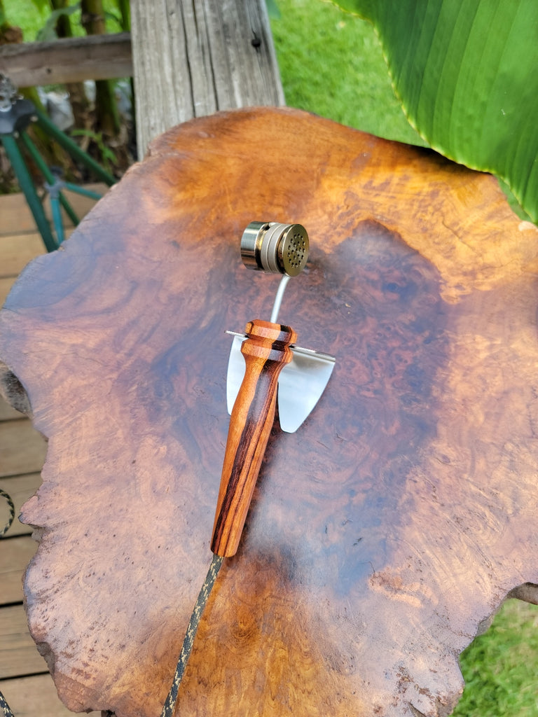 Wood Handle Flower Wand on Stand