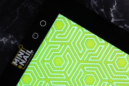 backlit slab pad on green