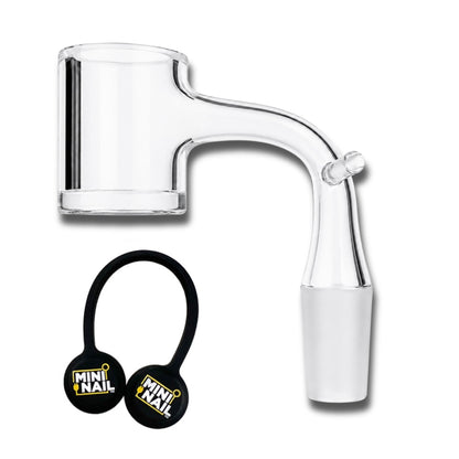 25mm Quartz Banger with Magnetic Tie - 90° 14mm Male Joint - MiniNail