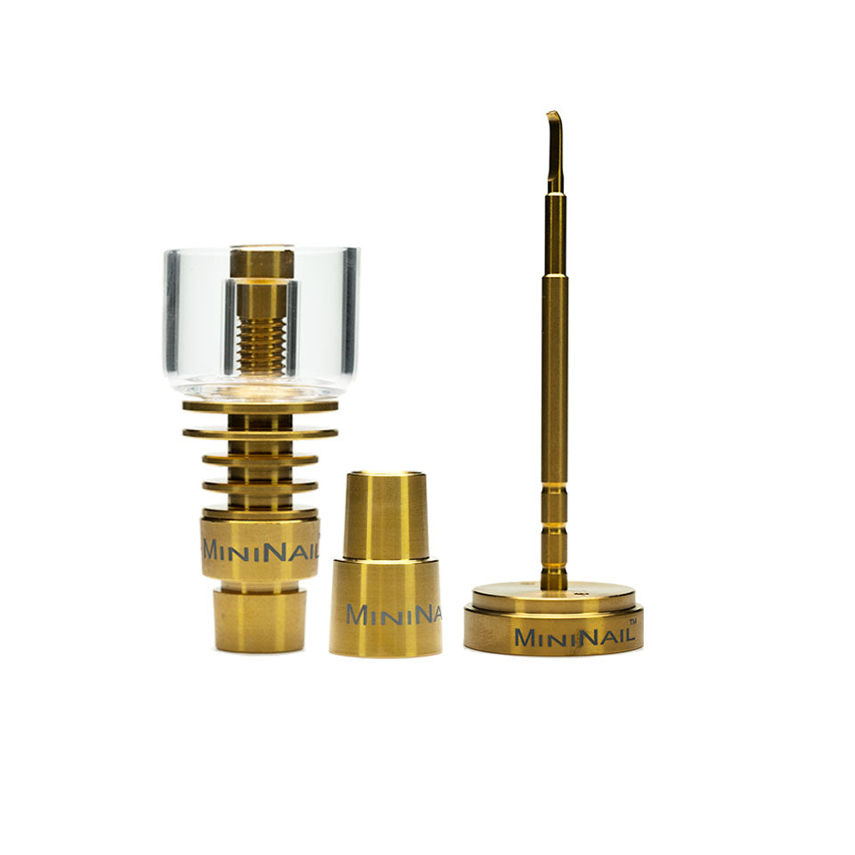 MiniNails Gold XL 30mm Quartz Nail and Dabber Enail Bundle