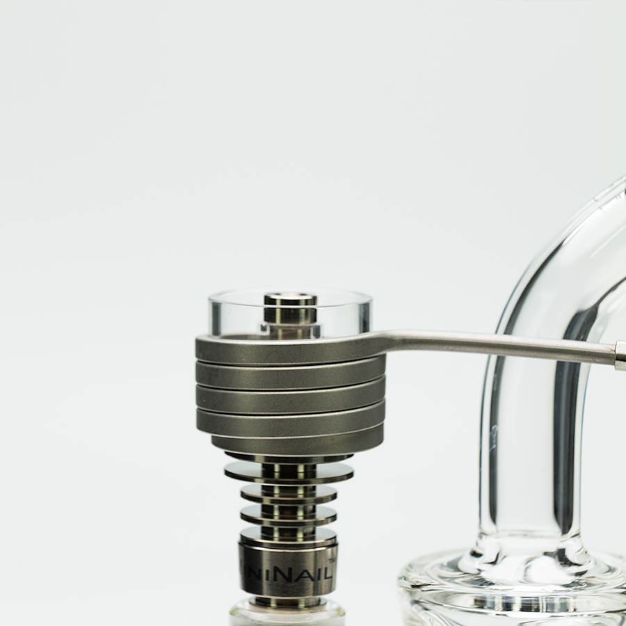 Profile Silver MiniNail 30mm XL Quartz Hybrid Universal Nail on Glass Rig