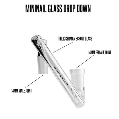 MiniNail eNail German Schott Glass Drop Down 14mm