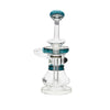 Incycler e Nail Glass Dab Rig Teal Mini Nail and Slugworth Front View