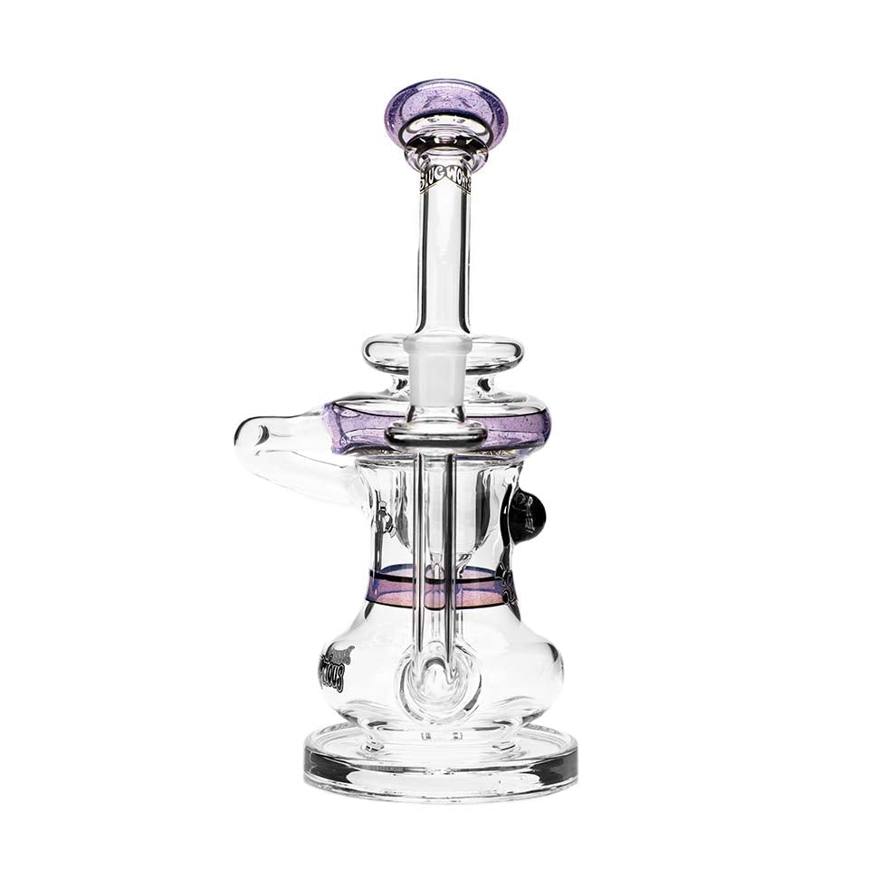 Incycler e Nail Dab Rig Purple Mini Nail x Slugworth Glass Front View