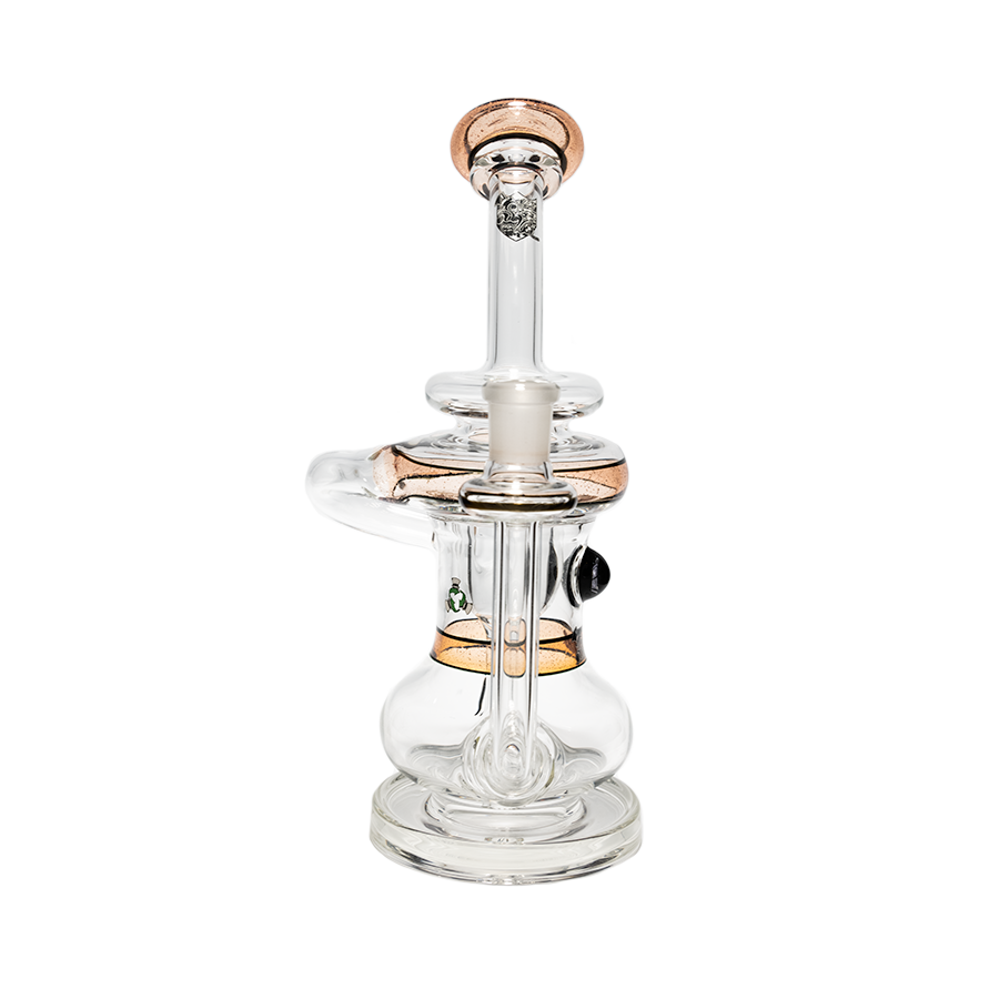 Incycler e Nail Dab Rig Sunset Slyme Pink MiniNail and Slugworth Glass Front View