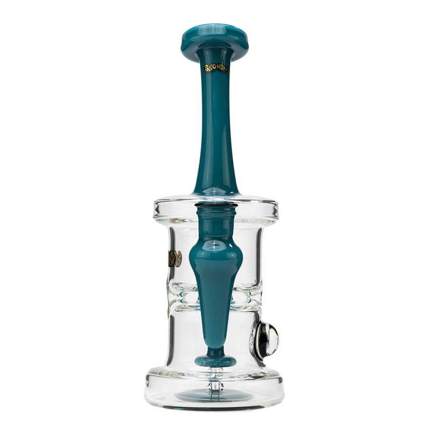 J-Seal eNail Dab Rig Aqua Teal Mini Nail x Slugworth Glass Front View