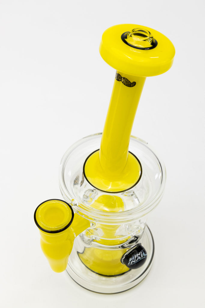 J-Seal eNails Glass Dab Rig Yellow MiniNails and Slugworth Top View