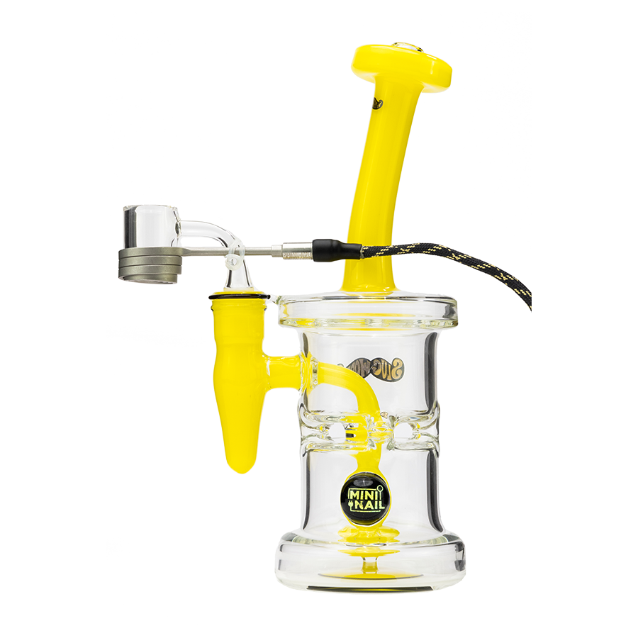 J-Seal Dab Rig with enail dab banger Yellow Mini Nail x Slugworth Glass