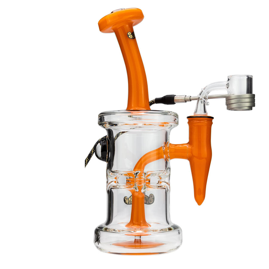 J-Seal Dab Rig with enail dab banger Orange  Mini Nail x Slugworth Glass