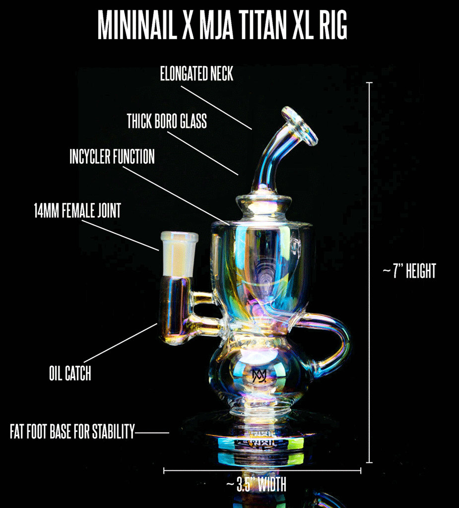 MiniNail Titan XL enail Dab Rig Infographic