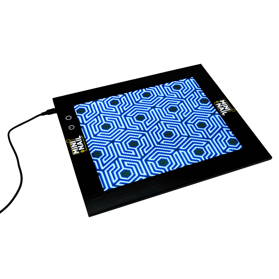 MiniNail Enail Multi-Color Backlit Slab Pad Shown Blue Color Option