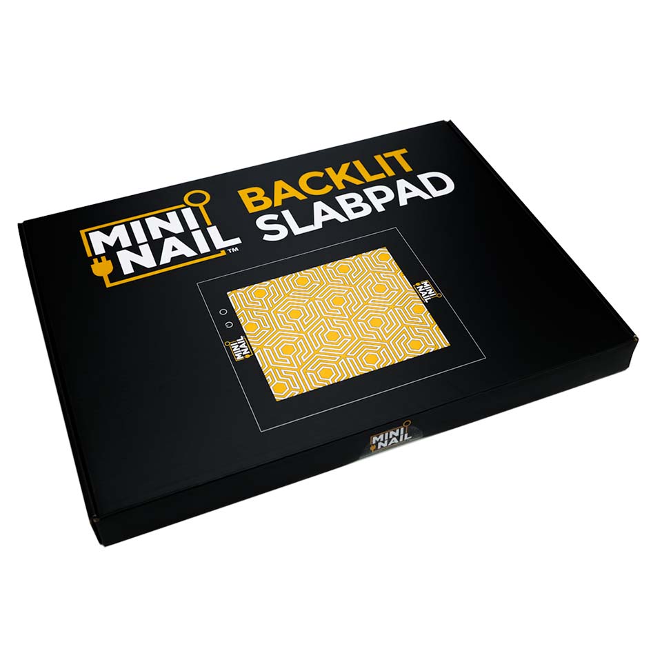 Nail Accessories for Dabbing MiniNail Multi-Color Backlit Slab Pad in Box