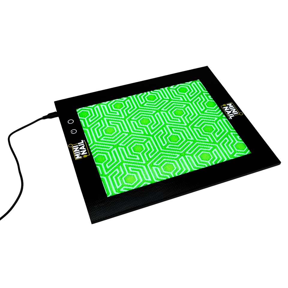 MiniNail E Nail Multi-Color Backlit SlabPad Shown Green Color Option