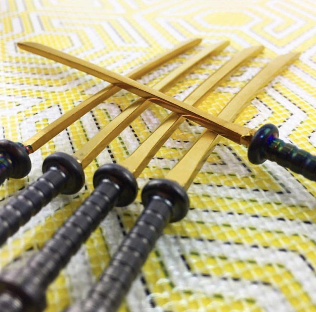 5 Gold MiniNail Ninja Sword Dab Tools
