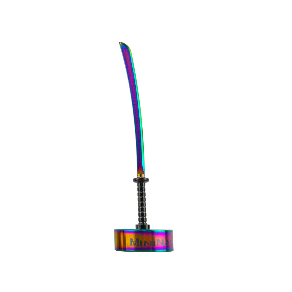 Rainbow MiniNail Ninja Sword Dabber and Carb Cap