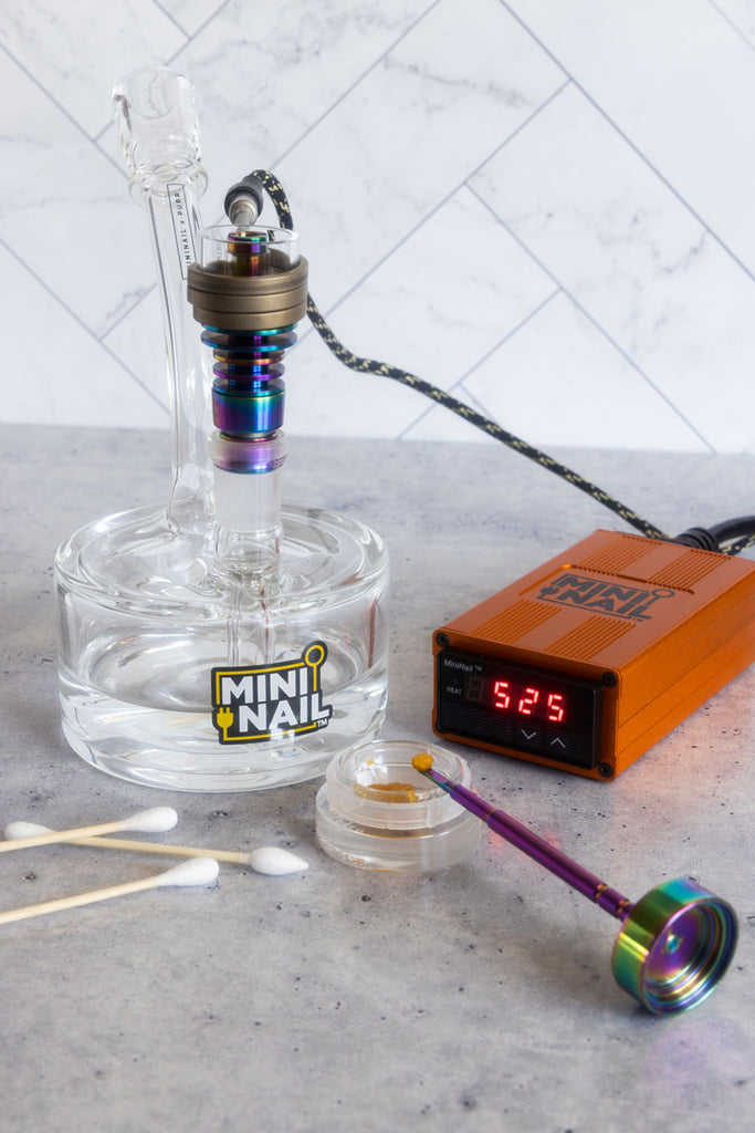 MiniNail Glass Puck Rig with Orange enail kit