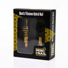 MiniNail Quartz Titanium Hybrid Universal nail for eNails Gold Color option in box