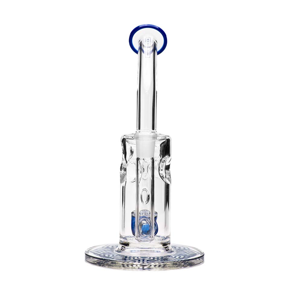 Swiss Honeycomb e Nail Dab Rig Blue Mini Nail and PURR Front view