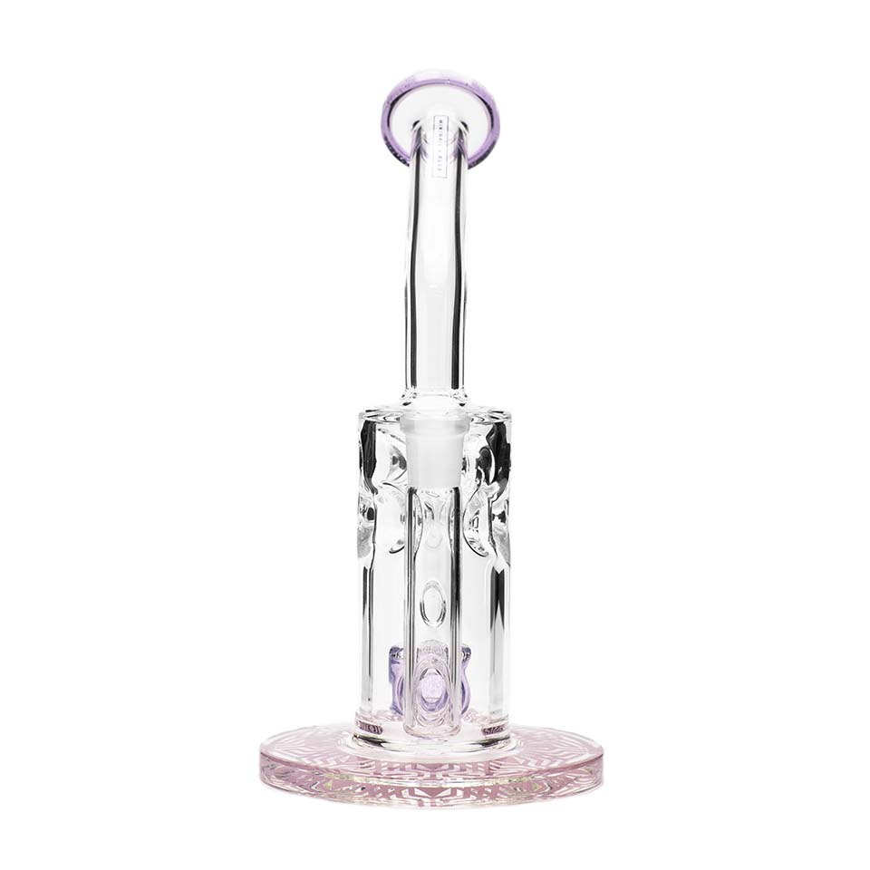 Swiss Honeycomb Glass eNail Dab Rig Purple MiniNail and PURR Glass Front view
