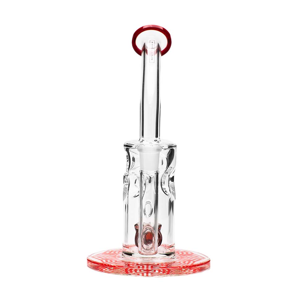 Swiss Honeycomb eNail glass Dab Rig Red MiniNail and PURR Front View