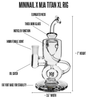 MiniNail x MJArsenal Titan XL e nail Dab Rig Infographic 7 inch tall 3.5 inch wide