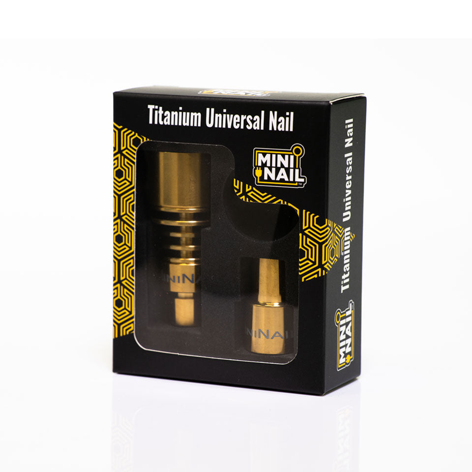 Gold MiniNails Universal Titanium Nail in package