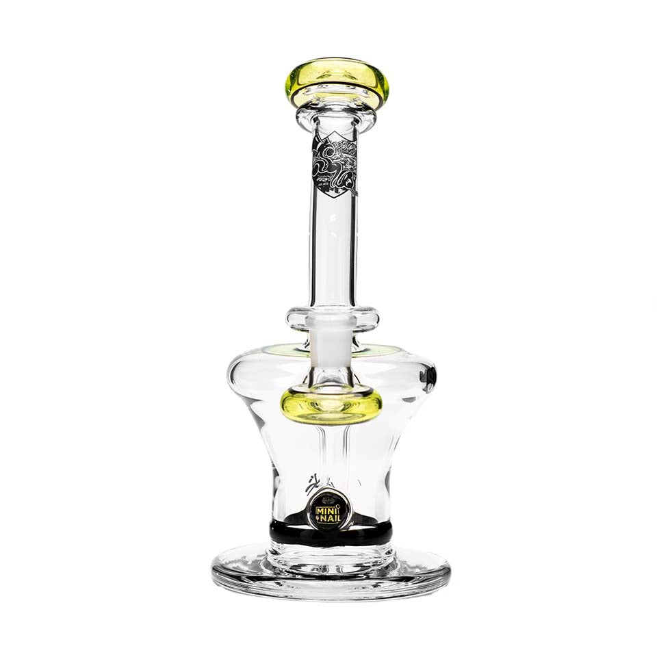 Top Hat e Nail Dab Rig Green Slyme Glass MiniNails and Slugworth Front View