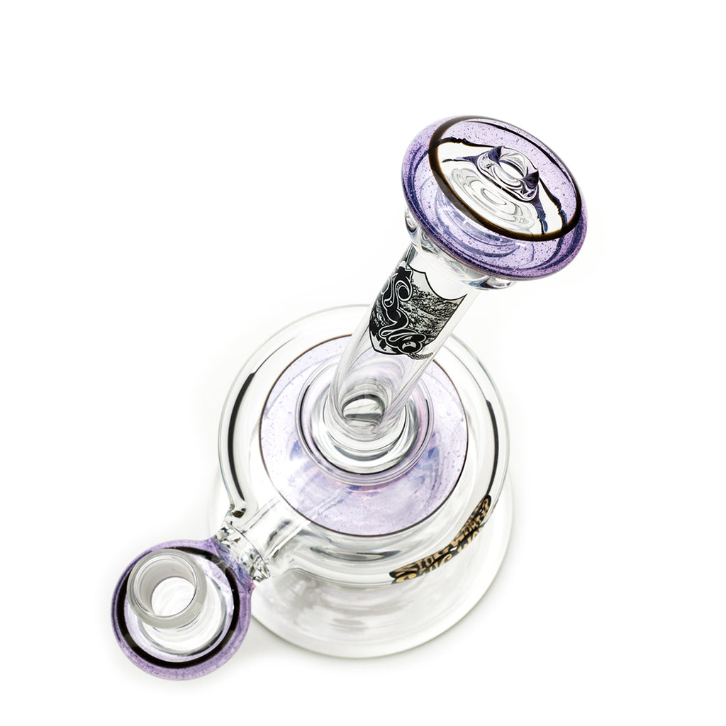 eNail Dab Rig MiniNails x Slugworth Top Hat Purple Slyme Glass top view