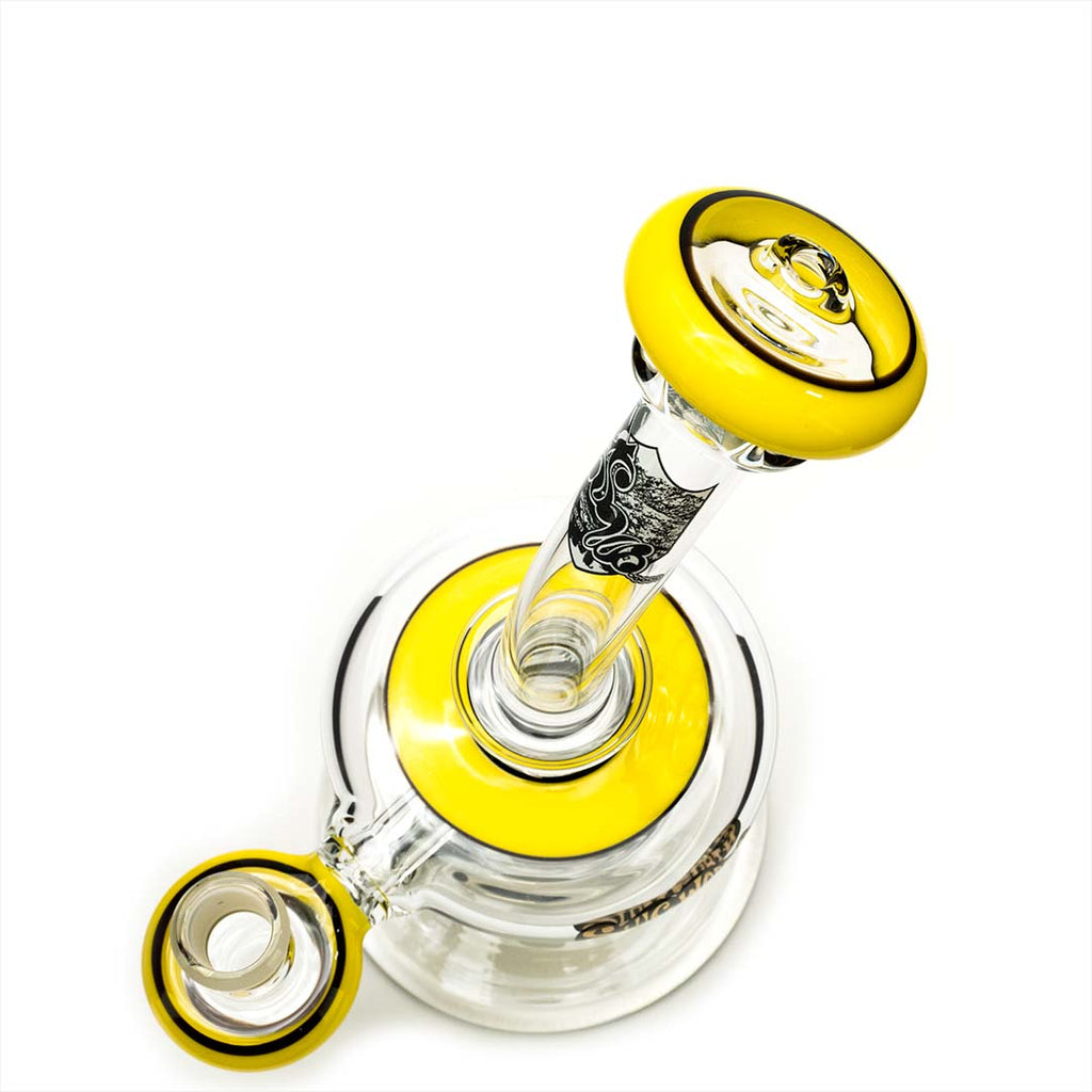 eNail Dab Rig MiniNails x Slugworth Top Hat Yellow Glass top view