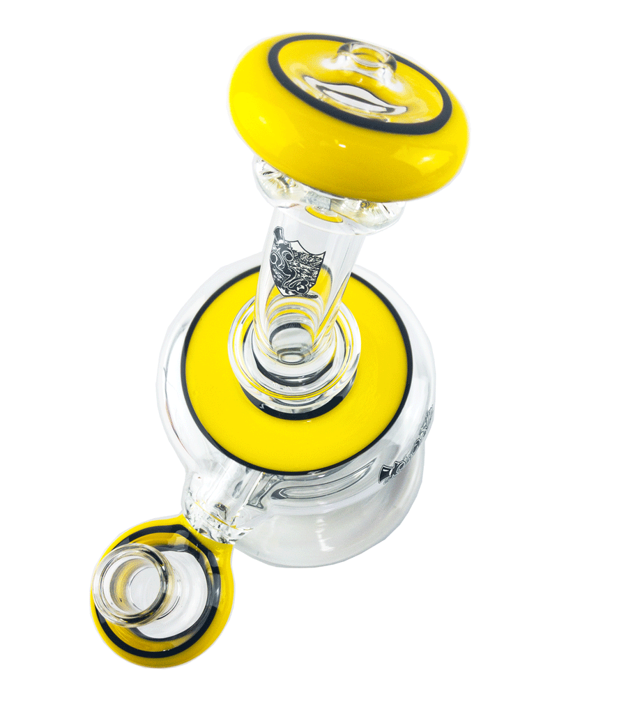 top hat mini nail x slugworth glass e nail dab rig yellow
