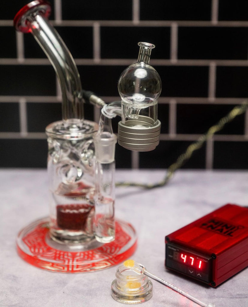 30mm Banger Enail Dab Station Red Glass Dab Rig Mini Nail