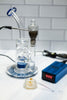 Blue MiniNail and Swiss Honeycomb Dab Rig