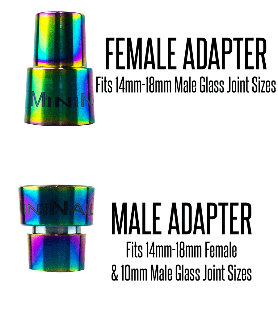 Mini Nail Enail Titanium Dab Nail Adapters 14mm-18mm Female & Male 
